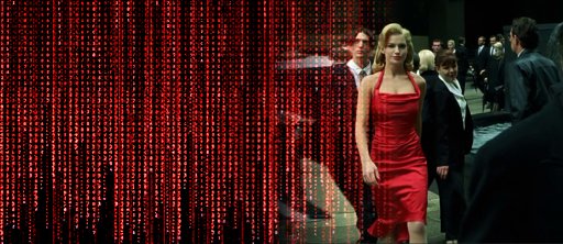 Matrix Woman in Red Dress